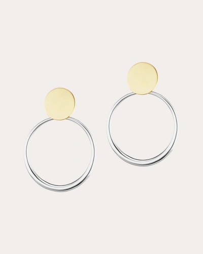 The Gild Women's Two-tone Doorknocker Earrings In Gold/silver
