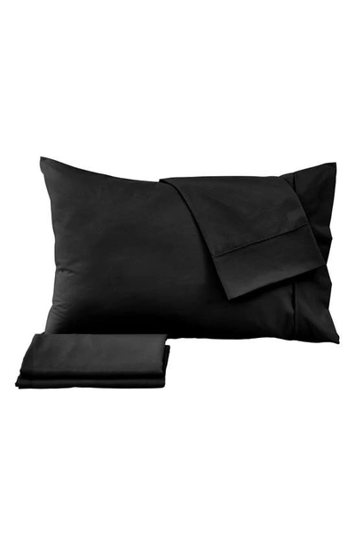 Woven & Weft Microfiber Sheet Set In Black