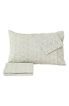 Woven & Weft Stripe Microfiber Sheet Set In Dark Grey