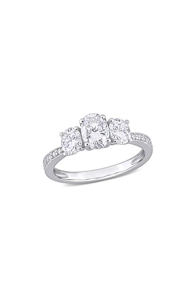 Delmar Lab Created Moissanite Ring In White