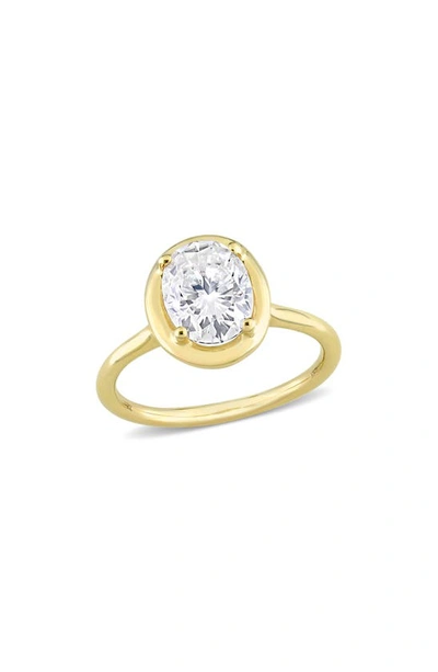Delmar Oval Lab Created Moissanite Ring In Gold