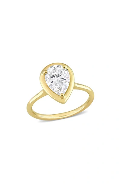 Delmar Teardrop Lab Created Moissanite Ring In Gold