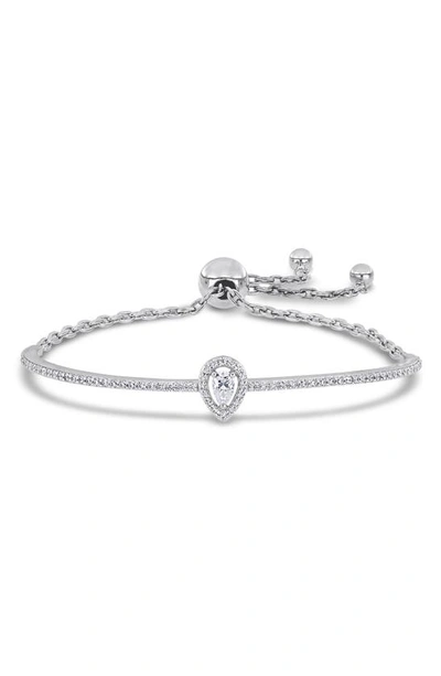 Delmar Lab Created Moissanite Bangle Bracelet In Metallic