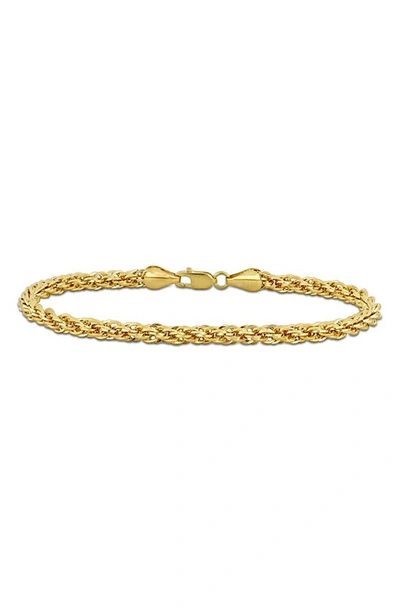 Delmar Infinity Rope Chain Bracelet In Gold