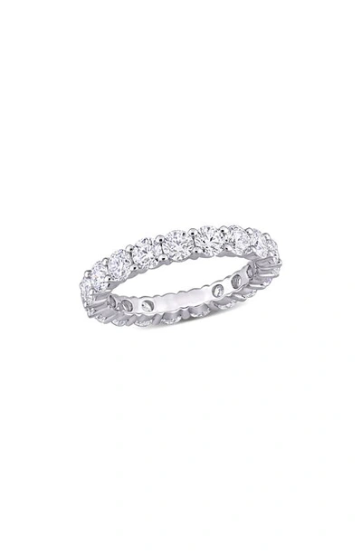 Delmar Lab Created Moissanite Band Ring In White
