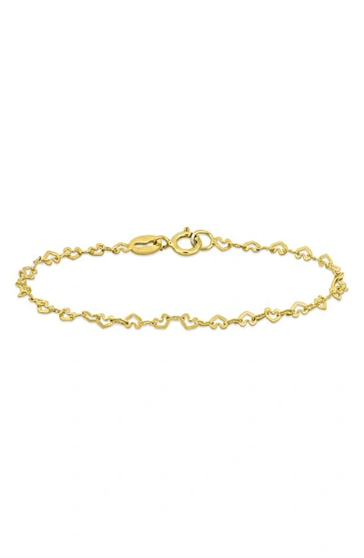 Delmar Heart Link Bracelet In Gold