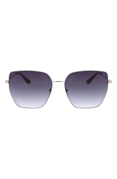Oscar De La Renta Oversize Sunglasses In Blue