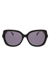 Oscar De La Renta 54mm Butterfly Sunglasses In Tort