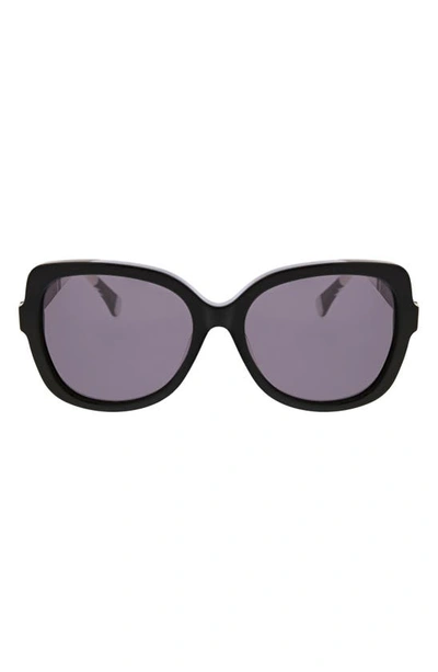 Oscar De La Renta 54mm Butterfly Sunglasses In Tort