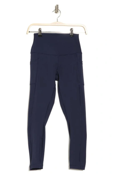 90 Degree By Reflex Interlink Polygiene Supreme Pocket Leggings In Dark Navy