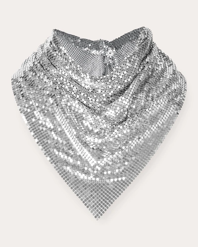 Rabanne Women's Pixel Chainmail Scarf In Silver