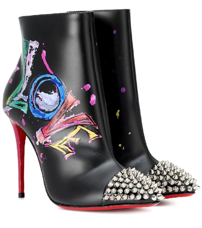 Christian Louboutin Love Is A Boot Red Sole Booties In Black