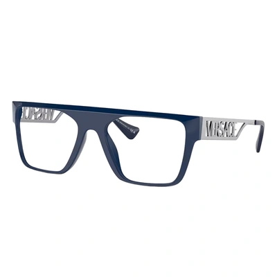 Versace Ve 3326u 911 53mm Unisex Rectangle Eyeglasses 53mm In Blue