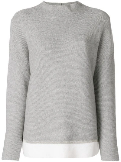 Fabiana Filippi Contrast Trim Sweater In Grey