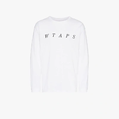 Wtaps System Logo Long Sleeve T-shirt In White