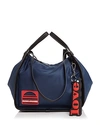 Marc Jacobs Sport Nylon And Leather Tote In Blue Sea/silver