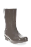 Chooka Polished Mid Rain Boot In Dark Taupe