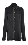 Khaite Delia Long Sleeve Shirt In Black