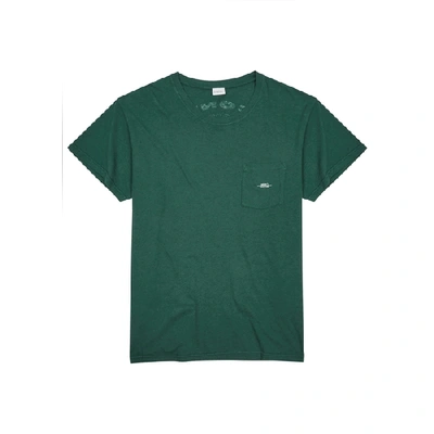 Second / Layer Spiral Green Logo-print T-shirt
