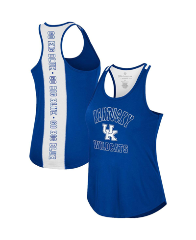 Colosseum Women's  Royal Kentucky Wildcats Sachs 2-hit Scoop Neck Racerback Tank Top