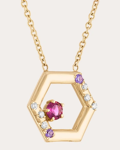 Gigi Ferranti Women's Favo Open Pendant In Pink/purple/white