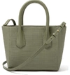 Dagne Dover Signature Petite Coated Canvas Tote - Green In Olive