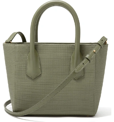 Dagne Dover Signature Petite Coated Canvas Tote - Green In Olive
