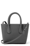 Dagne Dover Signature Petite Coated Canvas Tote - Grey In Graphite