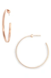 Jennifer Zeuner Kiara Hoop Earrings In Rose Vermeil