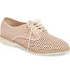 Rollie Punch Perforated Derby In Chalk Pink Leather