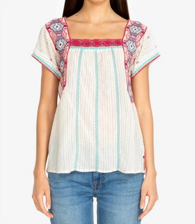 Johnny Was Kaya Crop Peasant Top In Sti In Multi