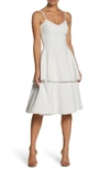 Dress The Population Yasmin Tiered Dress In Off White