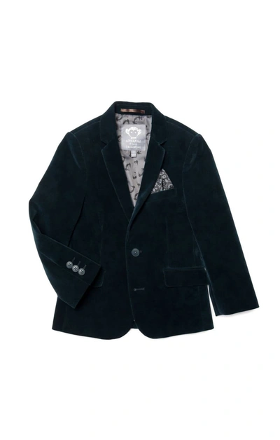 Appaman Boys Suit Blazer In Black Velvet