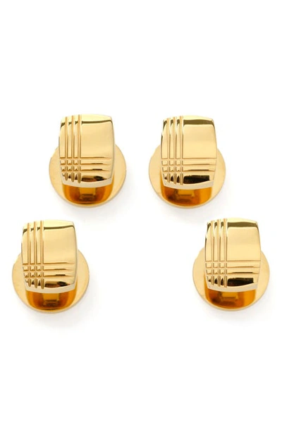 Cufflinks, Inc Tartan Studs In Gold