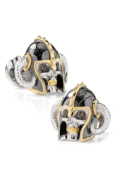 Cufflinks, Inc Viking Helmet 3d Cuff Links In Silver