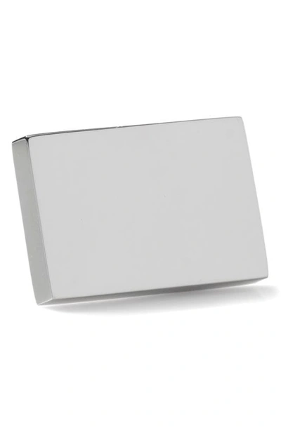 Cufflinks, Inc Rectangular Lapel Pin In Silver