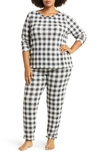 Nordstrom Comfy Pajamas In Black- Ivory Buffalo Check
