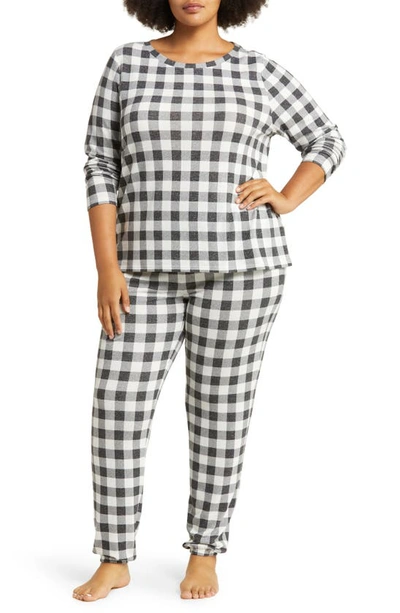 Nordstrom Comfy Pajamas In Black- Ivory Buffalo Check