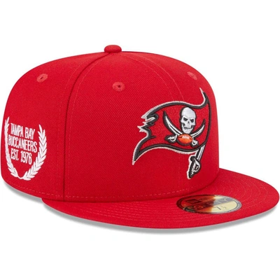 New Era Red Tampa Bay Buccaneers Camo Undervisor 59fifty Fitted Hat