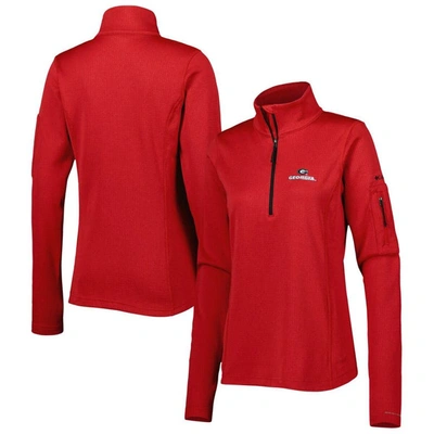 Columbia Red Georgia Bulldogs Park View Omni-wick Half-zip Top