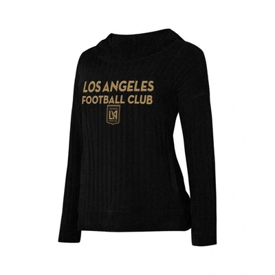 Concepts Sport Black Lafc Linger Long Sleeve Hooded Top
