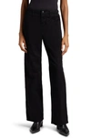 L Agence Channing Stretch Cotton Cargo Pants In Black
