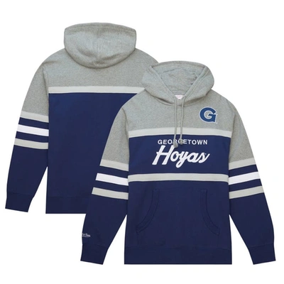 Mitchell & Ness Men's  Navy Georgetown Hoyas Head Coach Pullover Hoodie