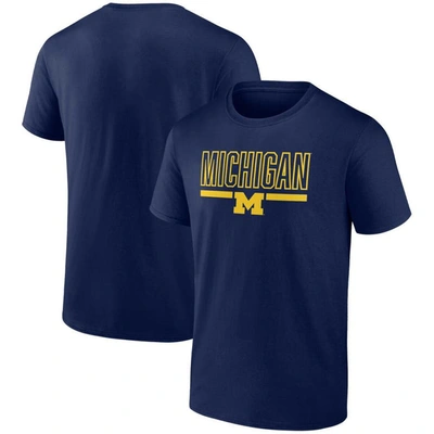 Profile Men's  Navy Michigan Wolverines Big And Tall Team T-shirt