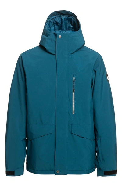 Quiksilver Kids' Solid Waterproof Recycled Polyester Jacket In Majolica Blue