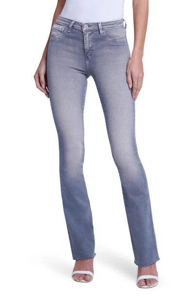 L Agence Ruth High Waist Straight Leg Jeans In Cool Grey