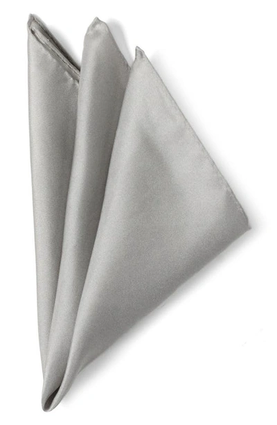 Cufflinks, Inc Grey Silk Pocket Square In Gray