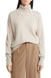 Nordstrom Cashmere Turtleneck Sweater In Beige Hummus Heather