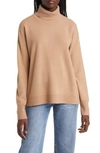 Nordstrom Cashmere Turtleneck Sweater In Camel
