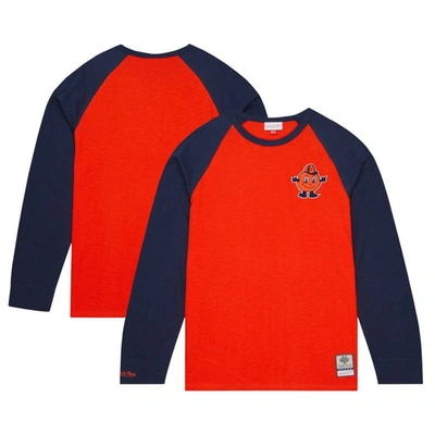 Mitchell & Ness Orange Syracuse Orange Legendary Slub Raglan Long Sleeve T-shirt